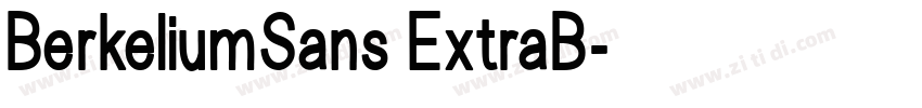BerkeliumSans ExtraB字体转换